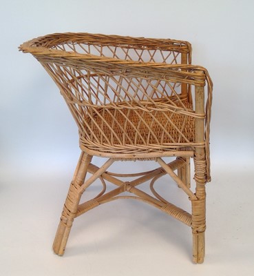 Lot 267 - A wicker child's or doll's chair, height 47cm.
