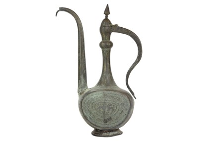 Lot 199 - A Persian copper jug, 18th/19th century.