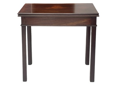 Lot 688 - A George III mahogany fold over tea table.