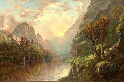 Lot 1032 - 19th century Canadian Lake Louise Canada Oil...