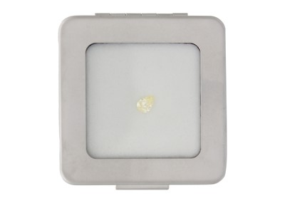 Lot 149 - A 0.60ct pear-shaped brilliant-cut natural fancy yellow VVS2 diamond with GIA certificate.
