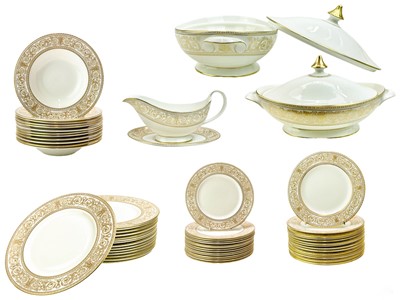 Lot 362 - A Royal Doulton Sovereign pattern dinner service.