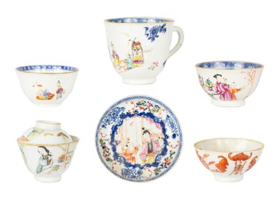 Lot 108 - A Chinese export cup and saucer, 18th century.