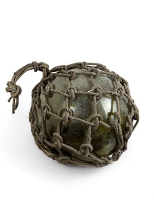 Lot 235 - A huge blown green glass float