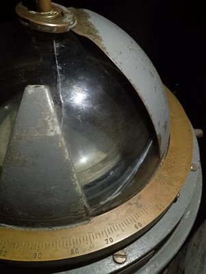 Lot 6 - A German WWII ship's aluminium binnacle compass by C Plath Hamburg.