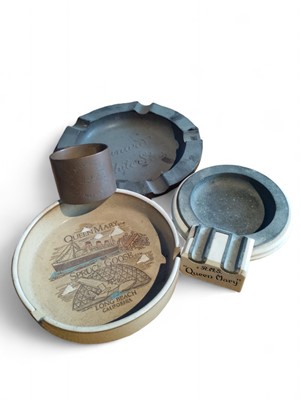 Lot 20 - RMS Queen Mary and White Star Line - Three Ashtrays