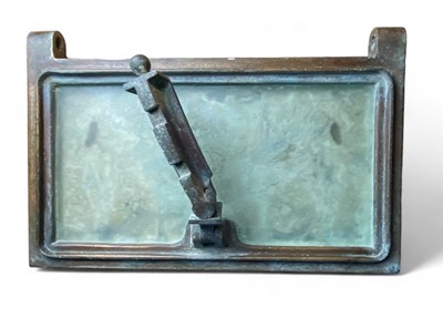 Lot 87 - A brass framed stained glass window ventilation light
