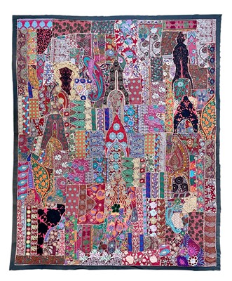 Lot 233 - An Indian patchwork panel, early-mid 20th century.