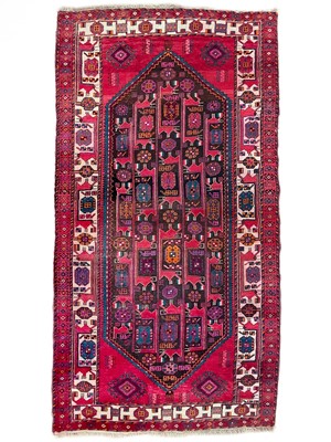 Lot 619 - A Hamadan carpet, North West Persia, mid 20th century.