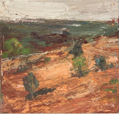 Lot 23 - Judy BUXTON (1961) Path Across Hillside Oil on...