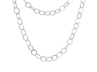 Lot 1205 - A silver Necklace.