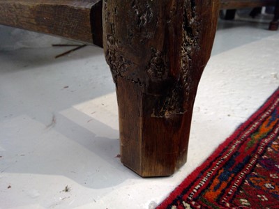 Lot 3475 - An early 18th century oak draw leaf refectory...