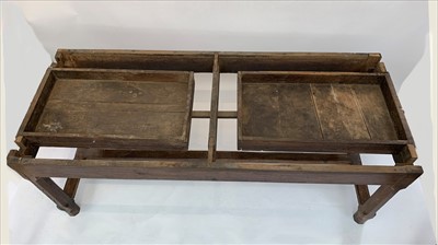 Lot 3475 - An early 18th century oak draw leaf refectory...