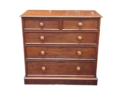 Lot 659 - A Victorian mahogany chest of drawers.