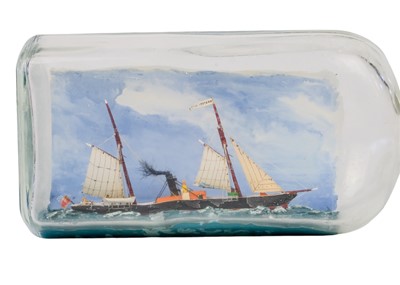 Lot 7 - Model ship in a bottle, circa 1890