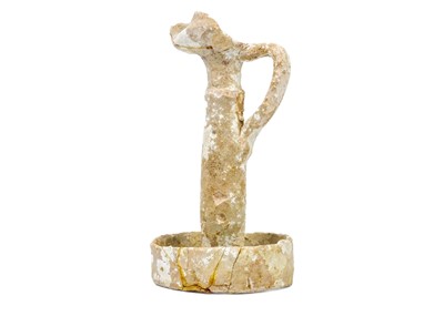 Lot 2 - A very early clay ‘stick’ oil-lamp