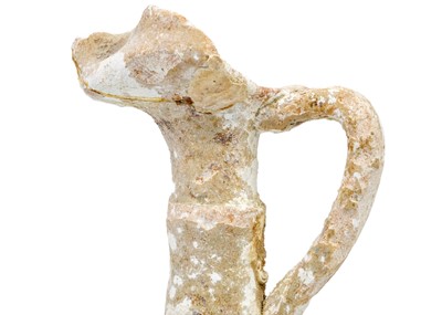Lot 2 - A very early clay ‘stick’ oil-lamp