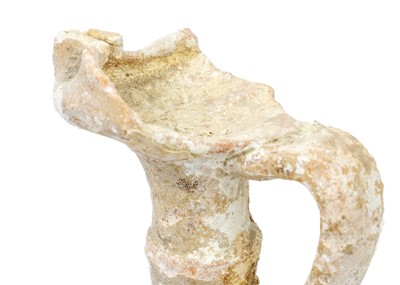Lot 2 - A very early clay ‘stick’ oil-lamp