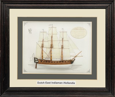Lot 1 - Three detailed models of the VOC Hollandia, HMS Association and Scilly Pilot gig