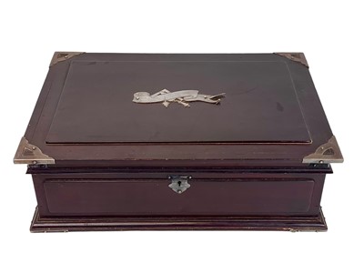 Lot 76 - A late Victorian mahogany white metal mounted box.