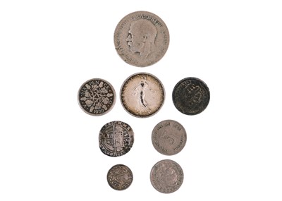 Lot 213 - A selection of GB silver coinage, and three continental silver coins.
