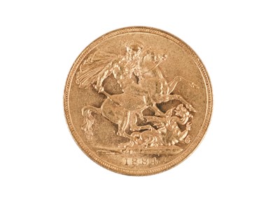 Lot 27 - A Victoria 1884 young head Sydney mint full sovereign coin.