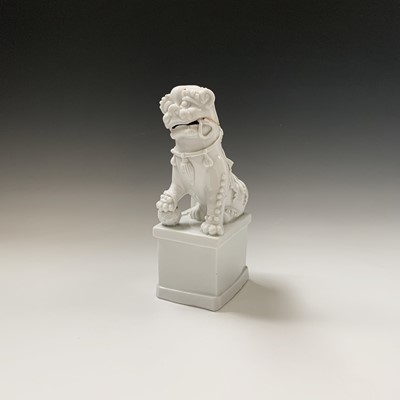 Lot 93 - A Chinese blanc de chine dog of fo, height...