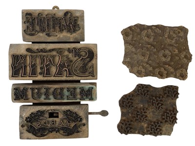 Lot 21 - Textile printing blocks.