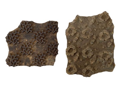 Lot 21 - Textile printing blocks.