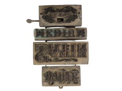 Lot 21 - Textile printing blocks.