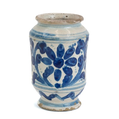 Lot 1124 - An Italian Maiolica small albarello.
