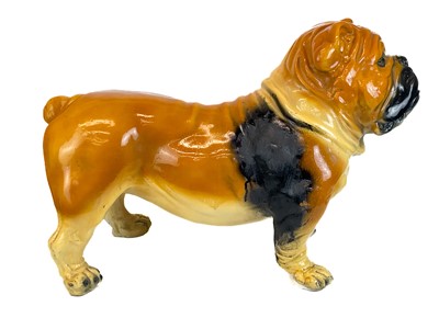 Lot 43 - A life size plaster model of a bulldog..