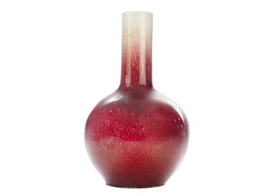 Lot 684 - A Chinese sang de bouef bottle vase.