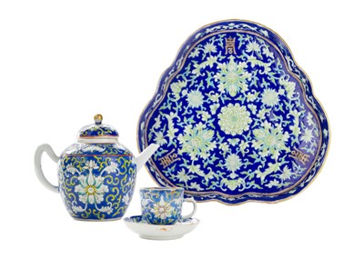 Lot 794 - A Chinese porcelain tea set.