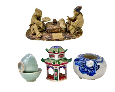 Lot 656 - A small group of Chinese and Japanese ceramics.