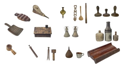 Lot 48 - A collection of treen and curiosities.