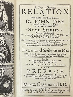 Lot 39 - (Occult) John Dee