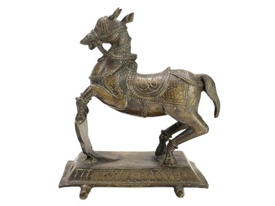 Lot 768 - An Indian bronze model of a horse, 19th century.