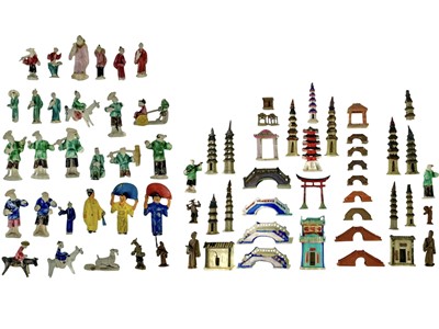 Lot 725 - A collection of miniature Chinese figures.