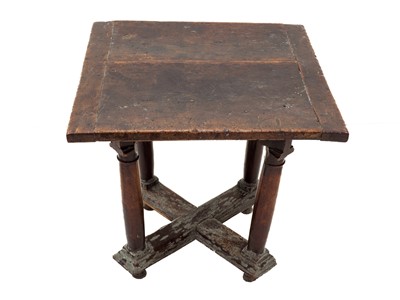 Lot 1074 - A Henri II walnut library or centre table.