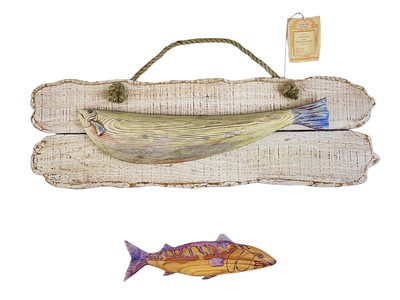 Lot 27 - Geoffrey Bickley (St. Erth), A carved wood fish.