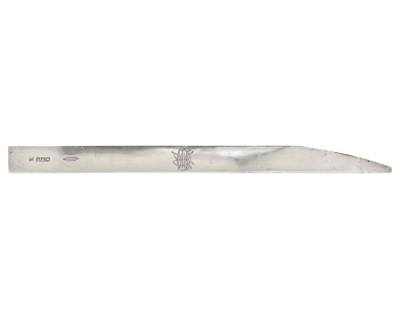 Lot 23 - An Edwardian silver rule by Drew & Son.