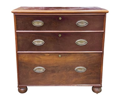 Lot 667 - A Victorian mahogany chest.