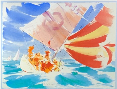 Lot 1191 - Jake SUTTON (1947) Racing Spinnaker Lithograph...