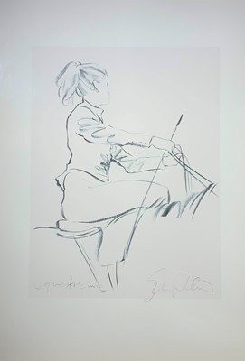 Lot 1272 - Jake SUTTON (b.1947) Equestrienne Monochrone...