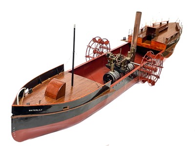 Lot 33 - A Scratch built model paddle steamer 'Waterlilly'.