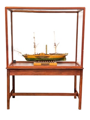 Lot 16 - A scratch built museum standard model of paddle steamer 'Sirius'.