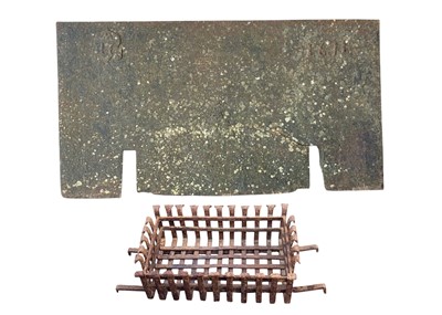 Lot 469 - A large dated and initialled 17th century cast iron fireback.
