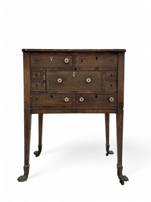 Lot 466 - A remarkable Regency rosewood toilet and work table.