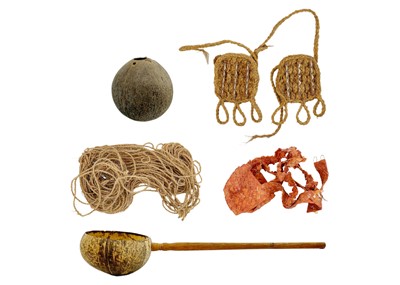 Lot 87 - Gilbertese/Kiribati shark tooth and woven fibre hand guard
